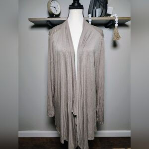 Beenuig Tan Open Front Cardigan